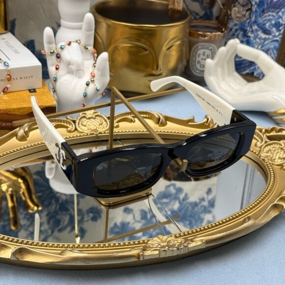 🆕 CHANEL 🧿 NWOT CH5525 Black & White Square Acetate Polarized Sunglasses - Picture 13 of 16
